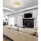 Z-Lite Counterpoint Semi Flush Mount, 3-Light, 18 In.W x 12.25 In.H, Modern Gold/White 495SF18-MGLD - alternate 5